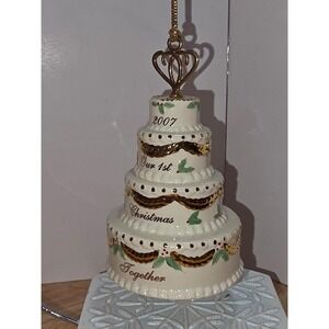 2007 Our 1st Christmas Together Ornament Lenox Wedding Cake